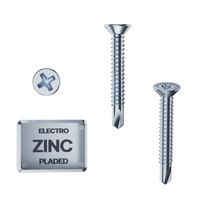 Countersunk-(Flat)-Head-Self-Drilling-Screw-zinc