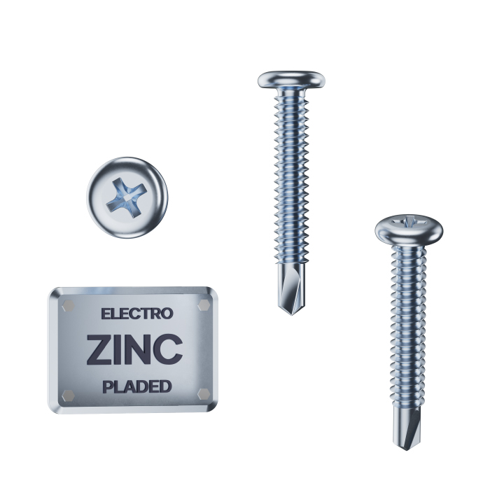 Wafer-Head-Phillips-Self-Drilling-Screws--zinc