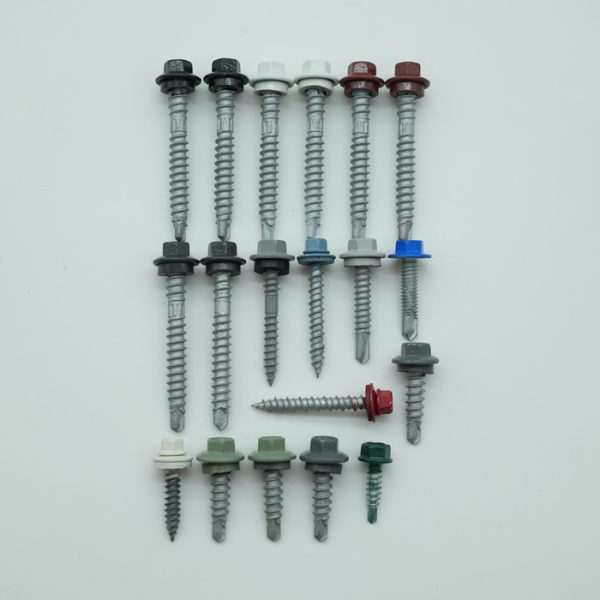 Color-Matched Hex Head Roofing Screws
